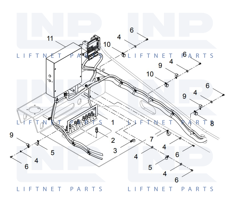 (30607011655) ELECTRIC CONTROL BOX LAYOUT