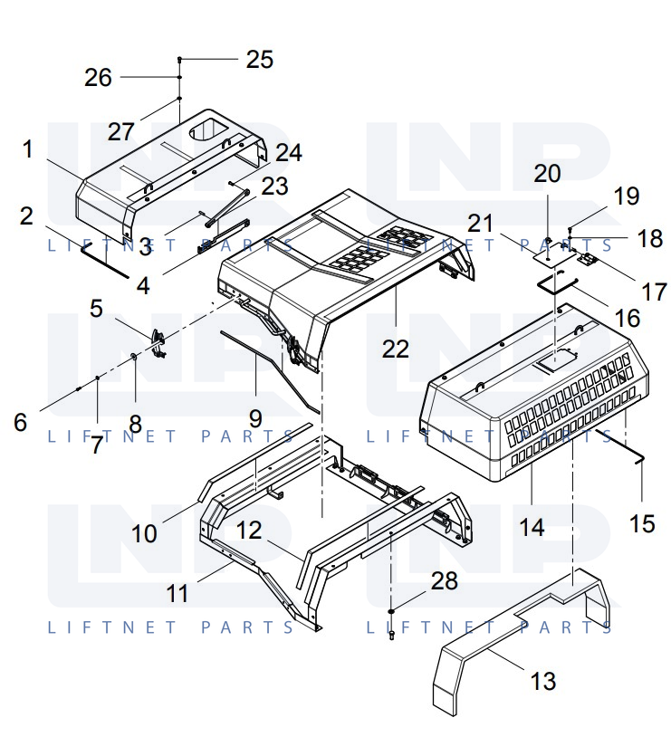 (30614018352) ENGINE HOOD weldment