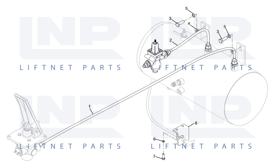 AIR CYLINDER PIPELINE INSTALLMENT ASSEMBLY (30808900129)