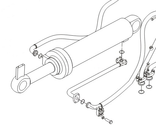 BUCKET CYLINDER PIPELINE INSTALLATION ASSEMBLY (30807000645)