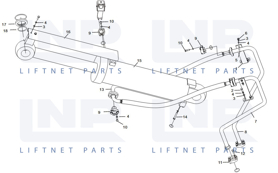 BUCKET CYLINDER PIPELINE INSTALLATION ASSEMBLY (30807000645)