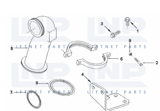 CONNECTION,EXHAUST OUTLE