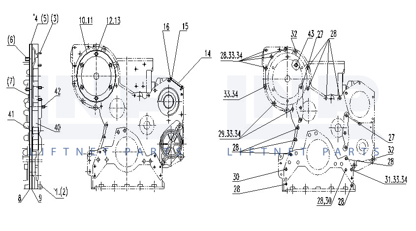 FASTENER GP(FRONT HOUSING) 8N0872+A