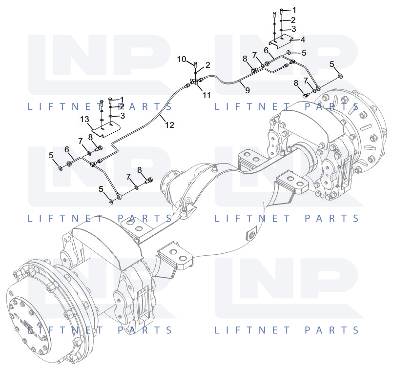 FRONT AXLE PIPELINE INSTALLATION ASSEMBLY (30808900129)