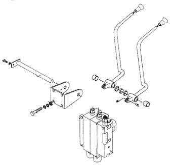 Гидрораспределитель и рычаги (2 секции)