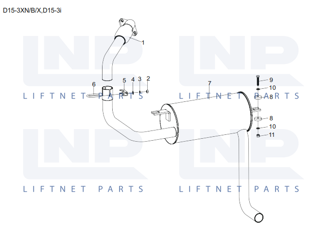 Глушитель D15-3XN/B/X,D15-3i  