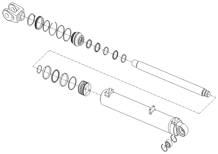 LIFT CYLINDER PIPELINE INSTALLATION ASSEMBLY (30807000644)