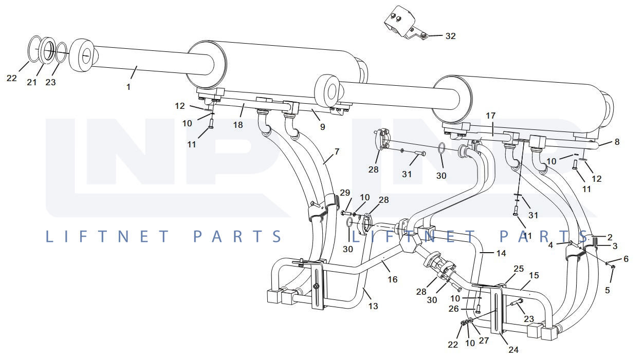 LIFT CYLINDER PIPELINE INSTALLATION ASSEMBLY (30807000644)