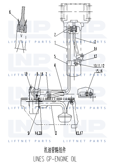 LINES GP-ENGINE OIL 19AZ001+A