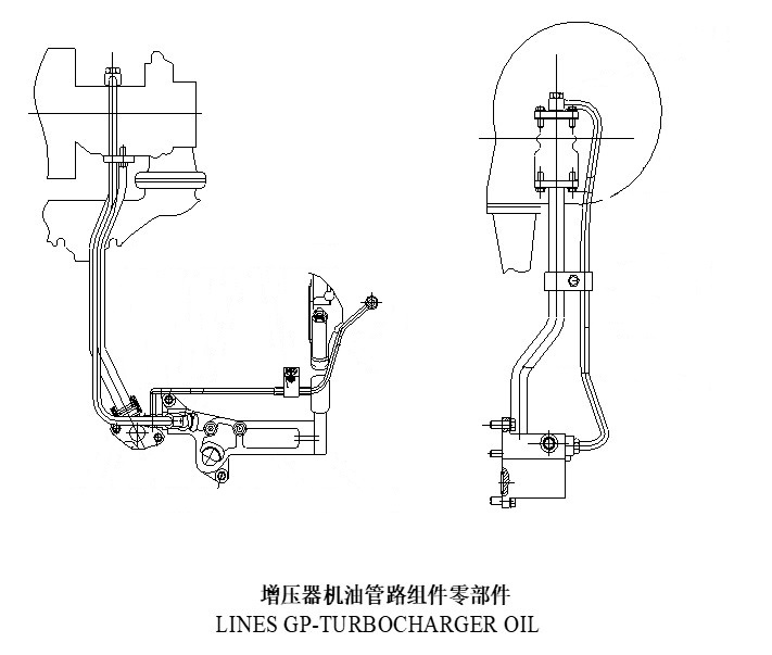 LINES GP-TURBOCHARGER OIL 19BZ201+B