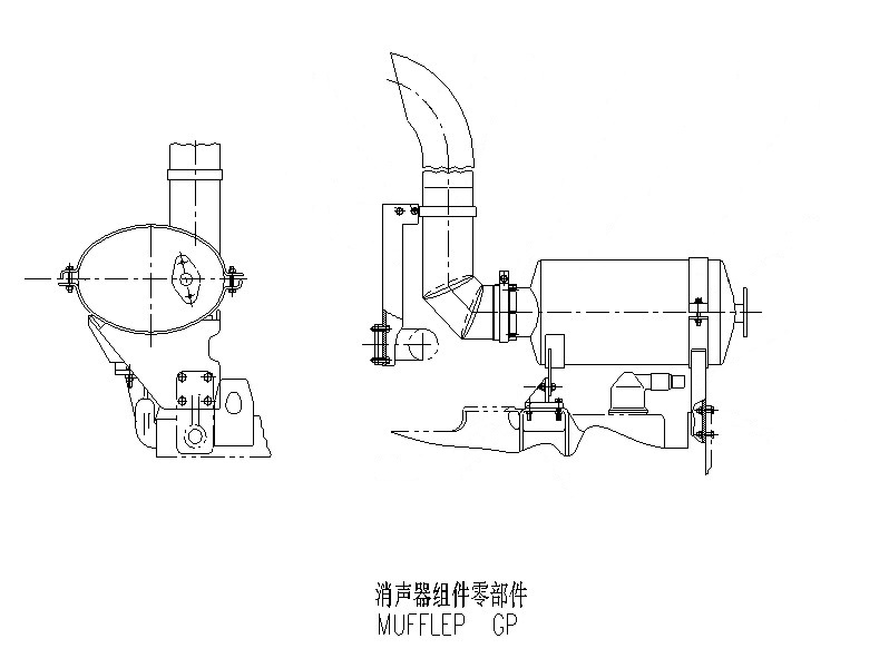 MUFFLER GP 08AZ017a+B