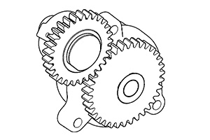 Oil pump gear set