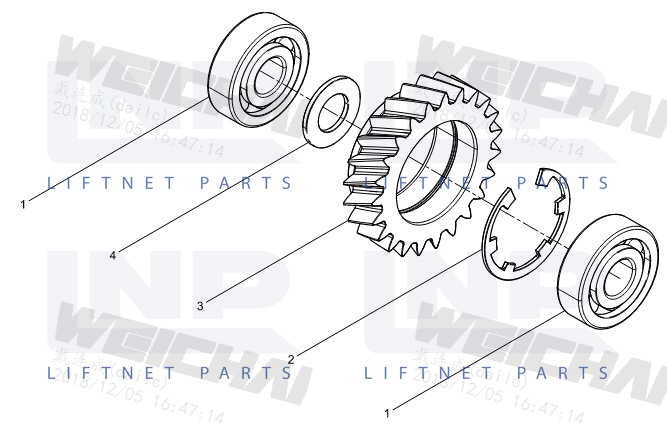 Oil pump gear set