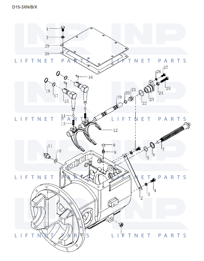 Оси КПП D15-3X