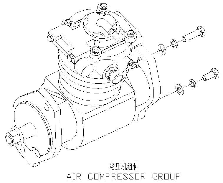 Pneumatic Air Compressor Assembly