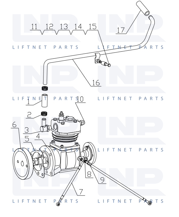 Pneumatic Air Compressor Assembly