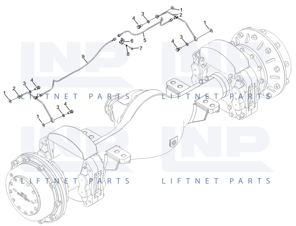 REAR AXLE PIPELINE INSTALLATION ASSEMBLY (30808900129)