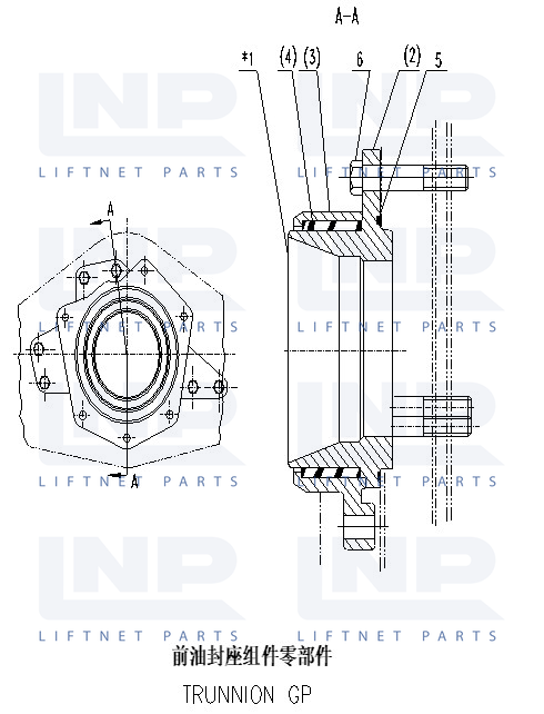 TRUNNION GP 8N0107+A