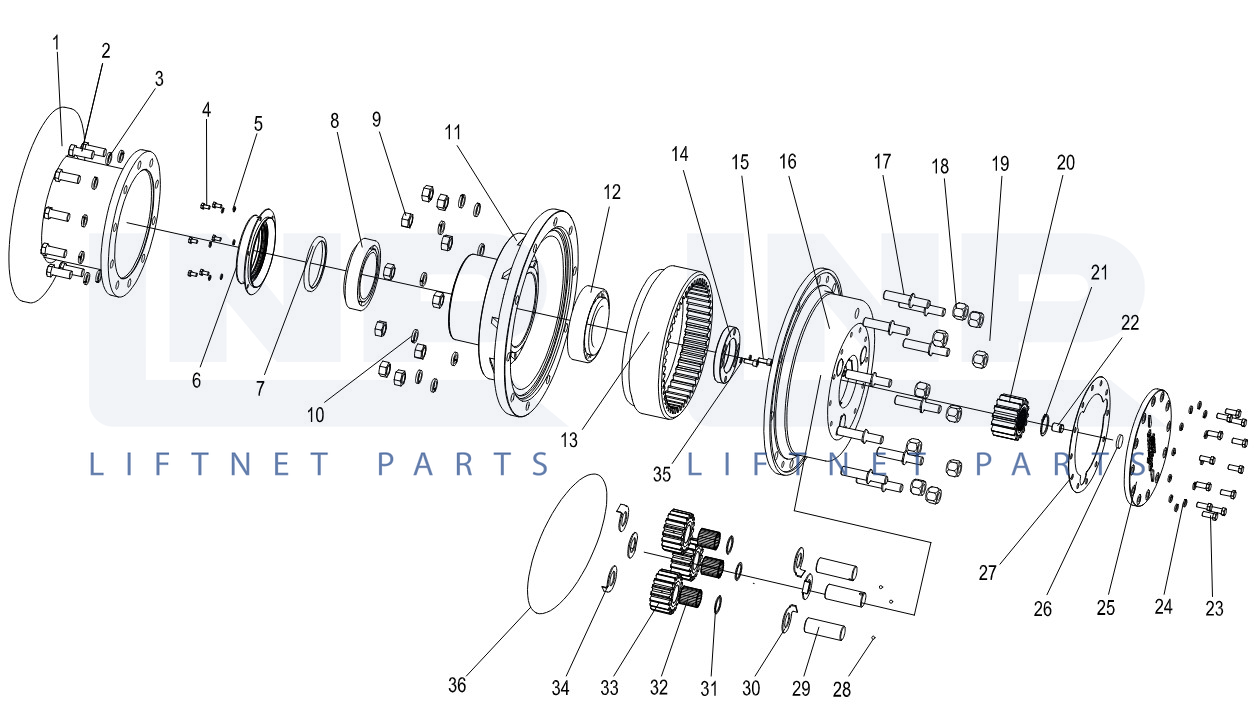 WHEEL REDUCTOR ASSEMBLY (36402000048)